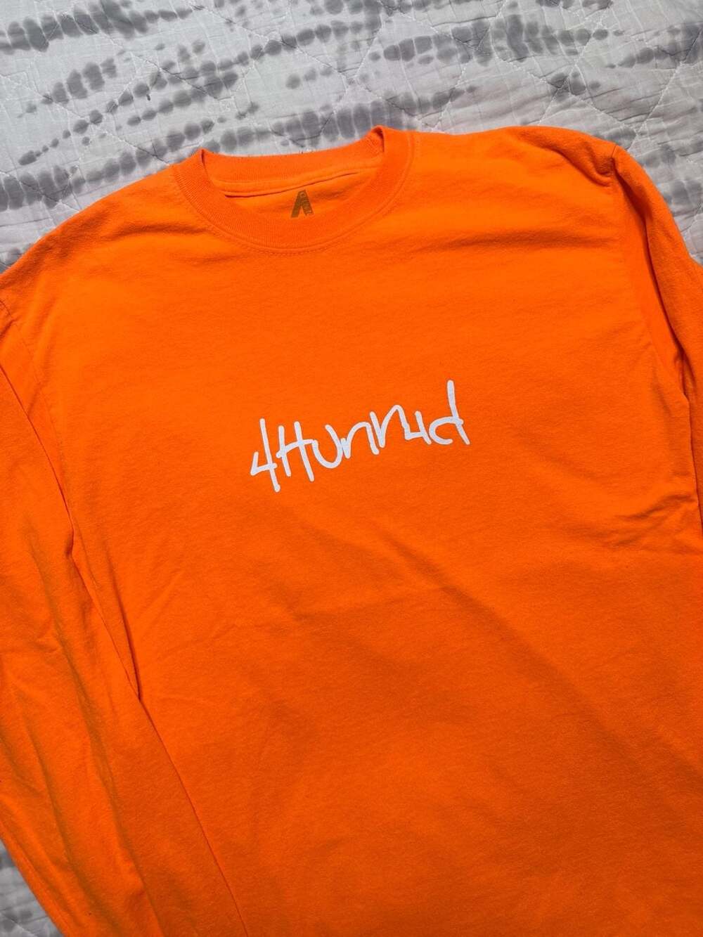 4Hunnid YG Long Sleeve T-Shirt Size Medium Orange